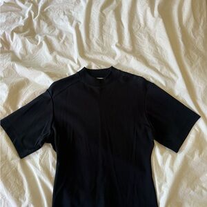 COS Black Short-Sleeve Crewneck Tee